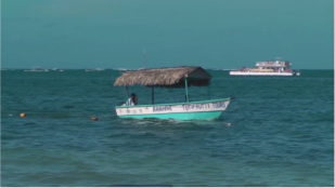 Auch wenn es nur so klein ist, aber dieses Boot ist bei den Touristen als Ausflugsschiff zum Riff sehr begehrt. 