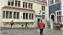 Die Ratsapotheke wurde 1422 erstmals urkundlich erwhnt und ist damit eine der ltesten noch ttigen Apotheken Europas. Nach Umbauten im 16. Jh. mietete die aus Ungarn stammende Familie Johann Burchart die Apotheke und fhrte sie ber 300 Jahre.