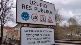 Ein Kuriosum der Stadt Vilnius ist die Knstlerrepublik am Rande der Altstadt. 