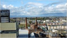 Blick von der Verkostungsplattform der Guinness-Brauerei auf Dublin