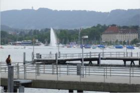Der Limmat fliet hier in den Zrichsee. Am Utoquai wurde ein Yachthafen fr die superreichen Schweizer angelegt. 